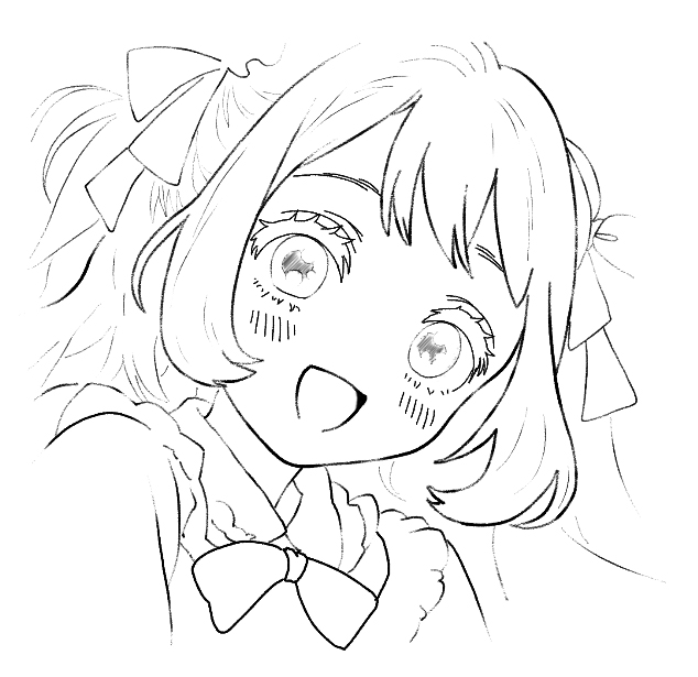 Anime girl face artwork made in Soft Edge